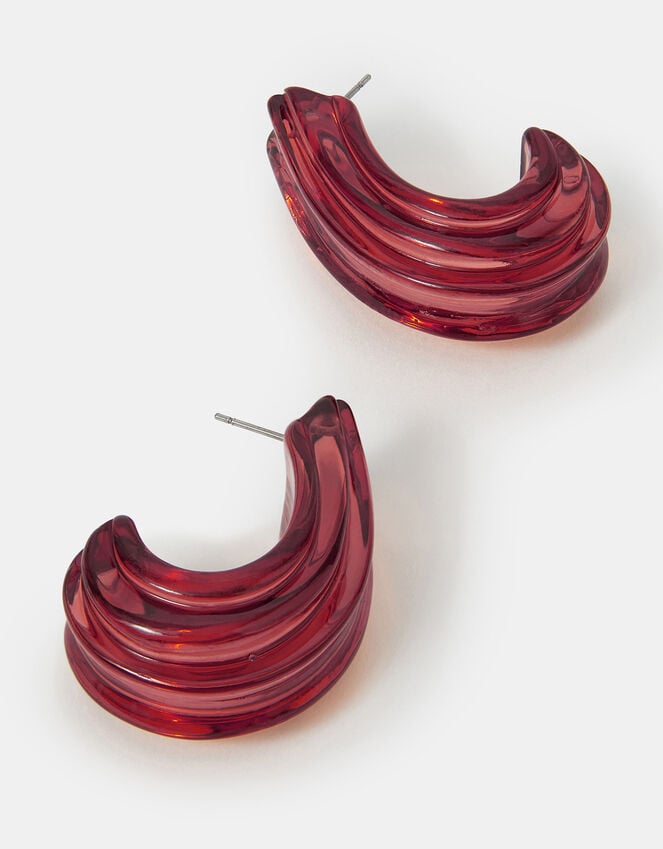 accessorize Extra Chunky Resin Hoop Earrings