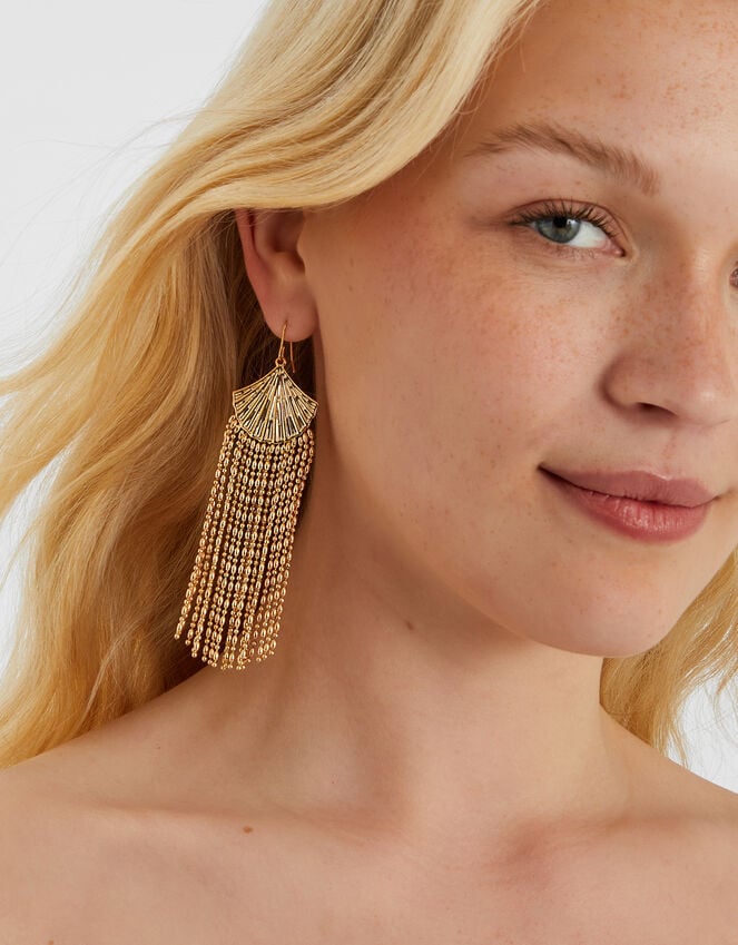 Accessorize Fan Fringe Drop Earrings
