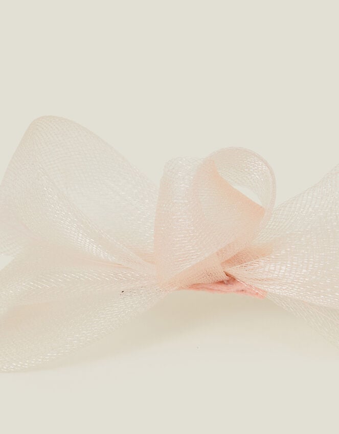 Accessorize Fascinator Feather Bow Hair Clip Pink