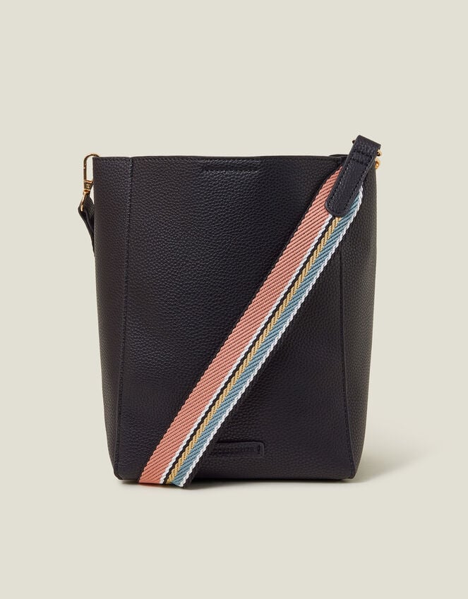 Accessorize Faux Leather Bucket Bag Black