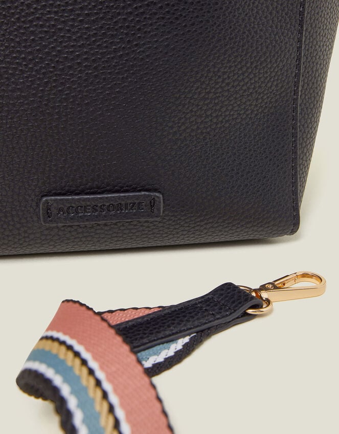 Accessorize Faux Leather Bucket Bag Black