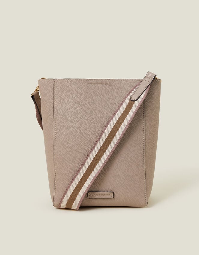 Accessorize Faux Leather Bucket Bag Nude