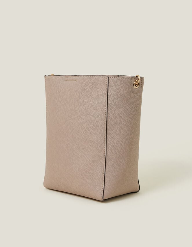 Accessorize Faux Leather Bucket Bag Nude