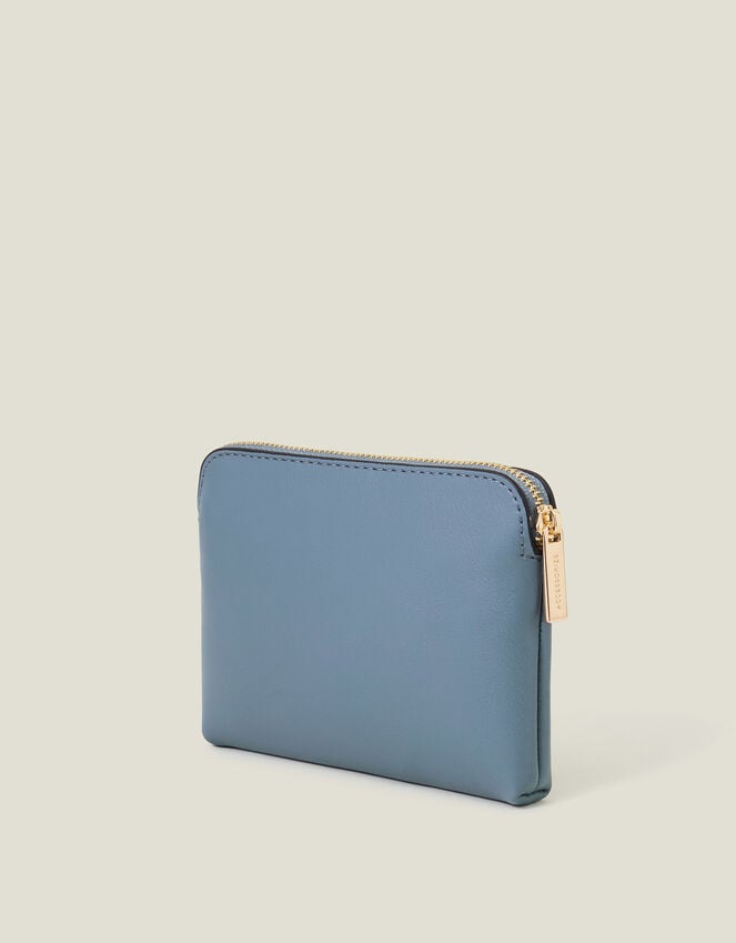 Accessorize Faux Leather Coin Purse Blue