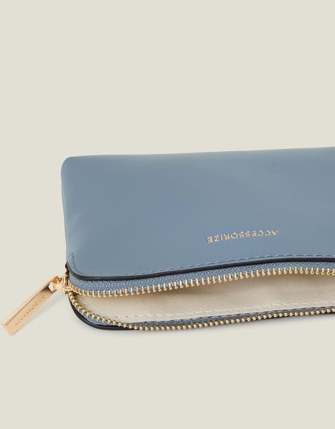 Accessorize Faux Leather Coin Purse Blue