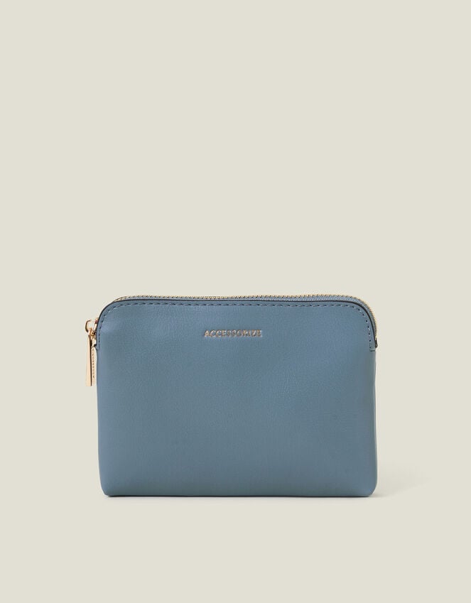 accessorize Faux Leather Coin Purse Blue