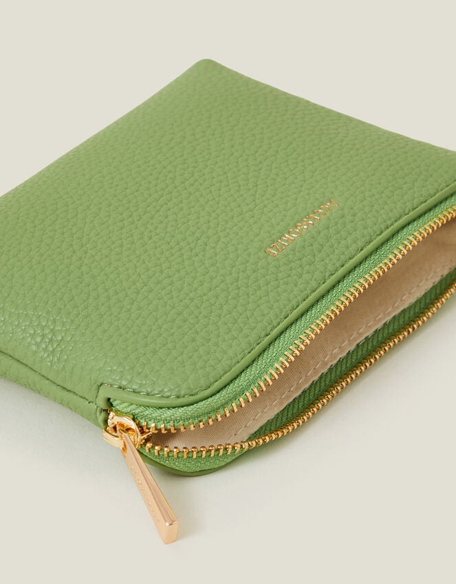 Accessorize Faux Leather Coin Purse Green