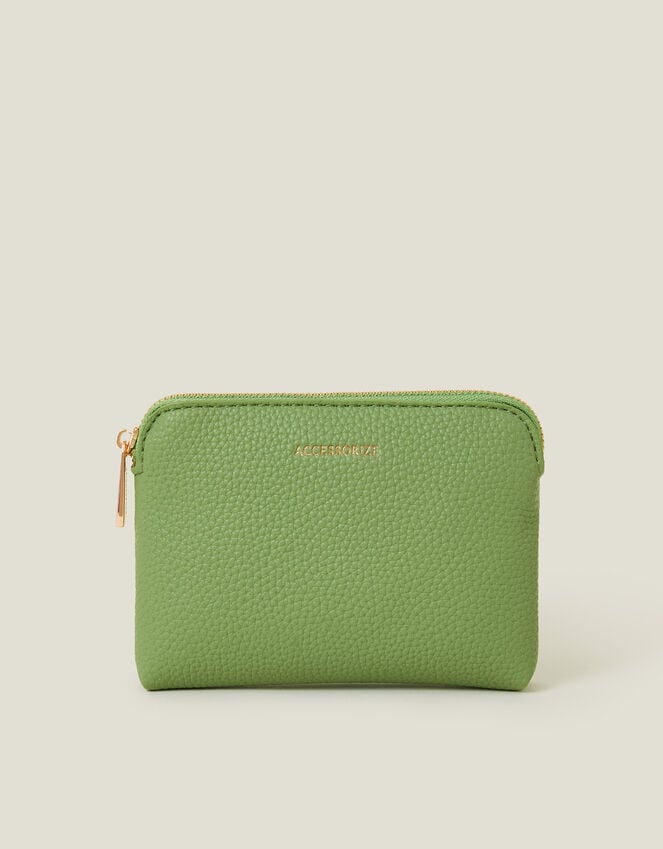 accessorize Faux Leather Coin Purse Green