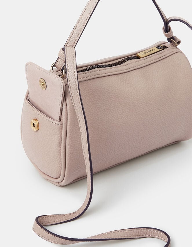 Accessorize Faux Leather Crossbody Bag Brown