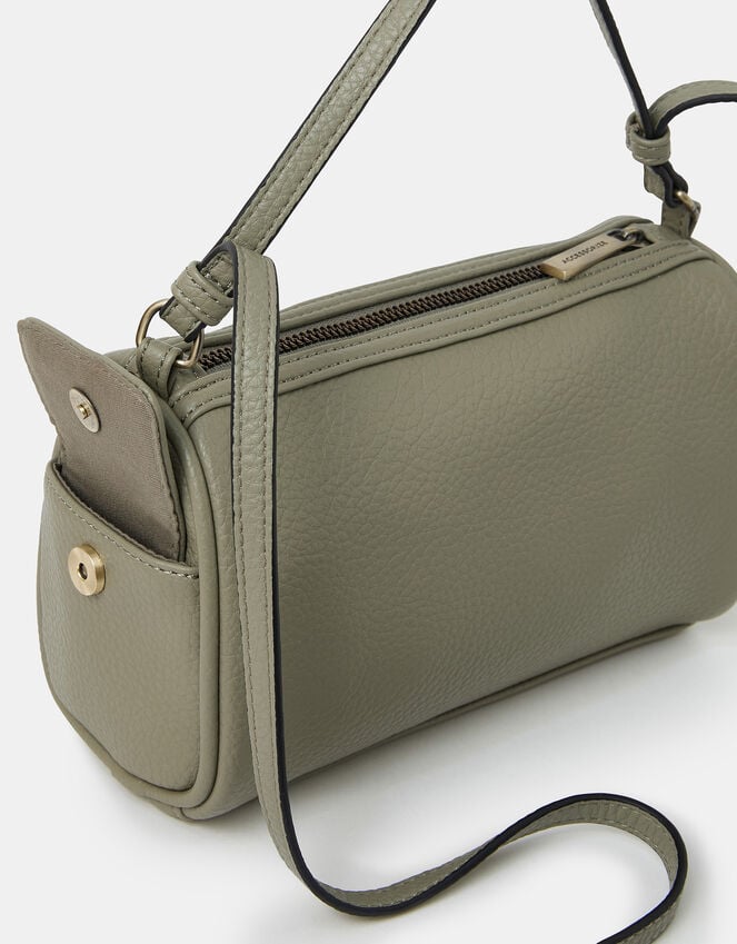 Accessorize Faux Leather Crossbody Bag Green