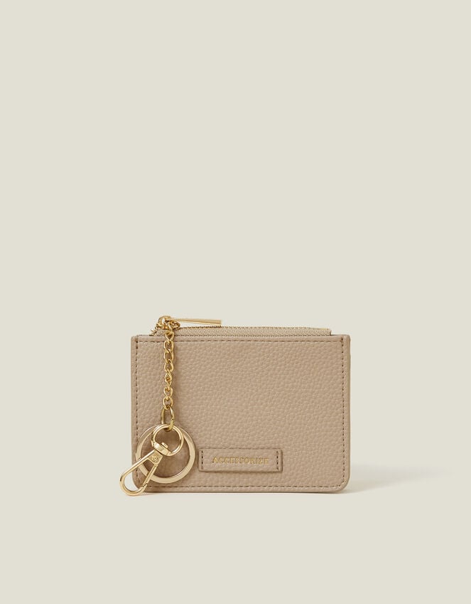 accessorize Faux Leather Key Chain Purse Mink