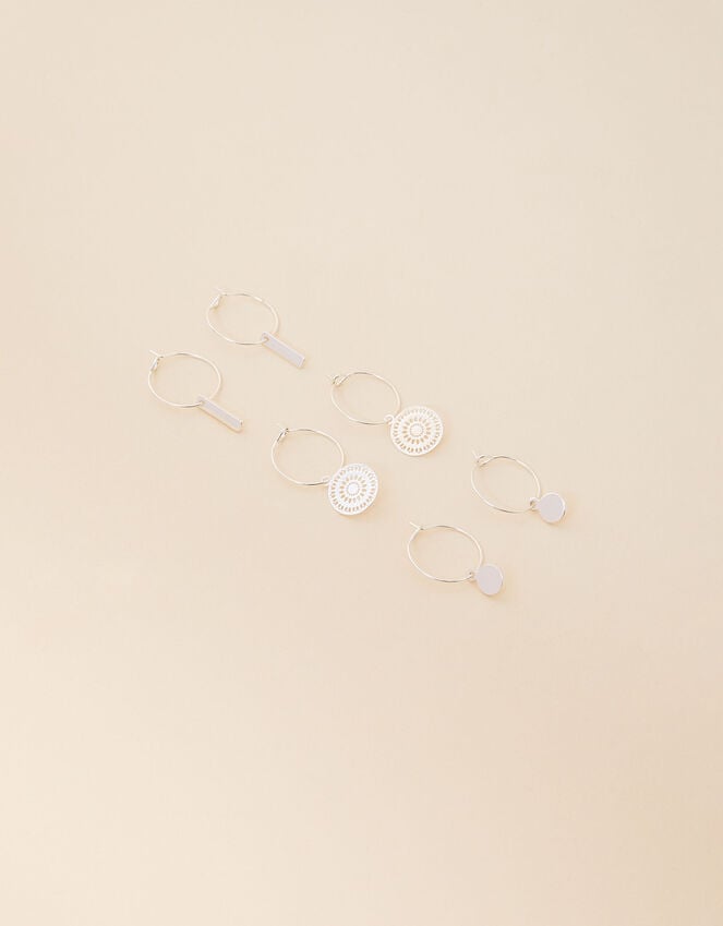 accessorize Filigree Hoop Earrings Set of Three