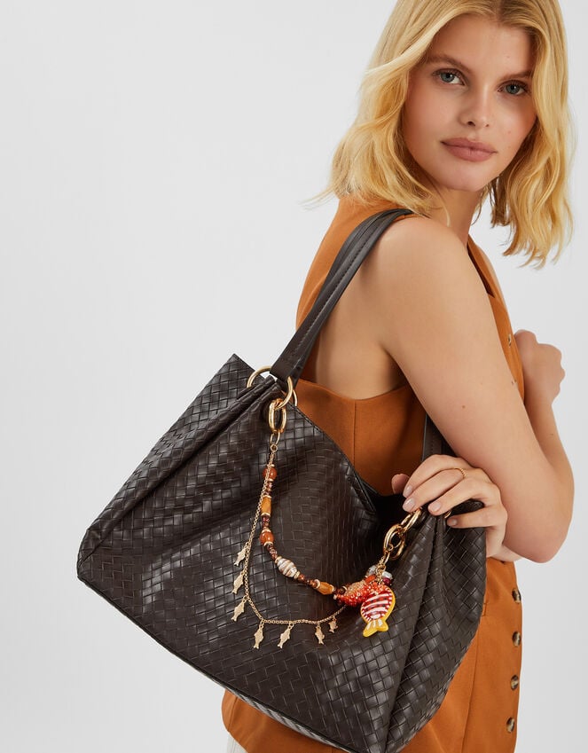 Accessorize Fish Chain Beaded Bag Charm