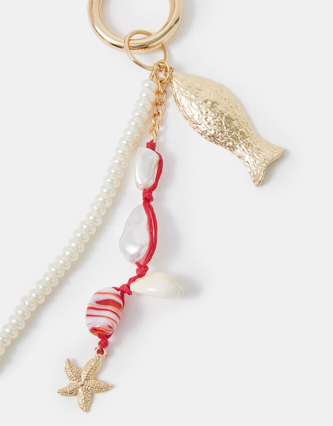 Accessorize Fish Pearl Beaded Bag Charm