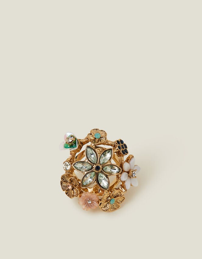 Accessorize Floral Bouquet Ring Multi