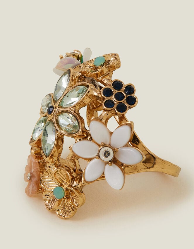 accessorize Floral Bouquet Ring Multi