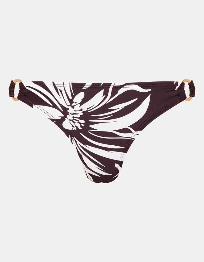 Accessorize Floral Print Bikini Bottoms Brown