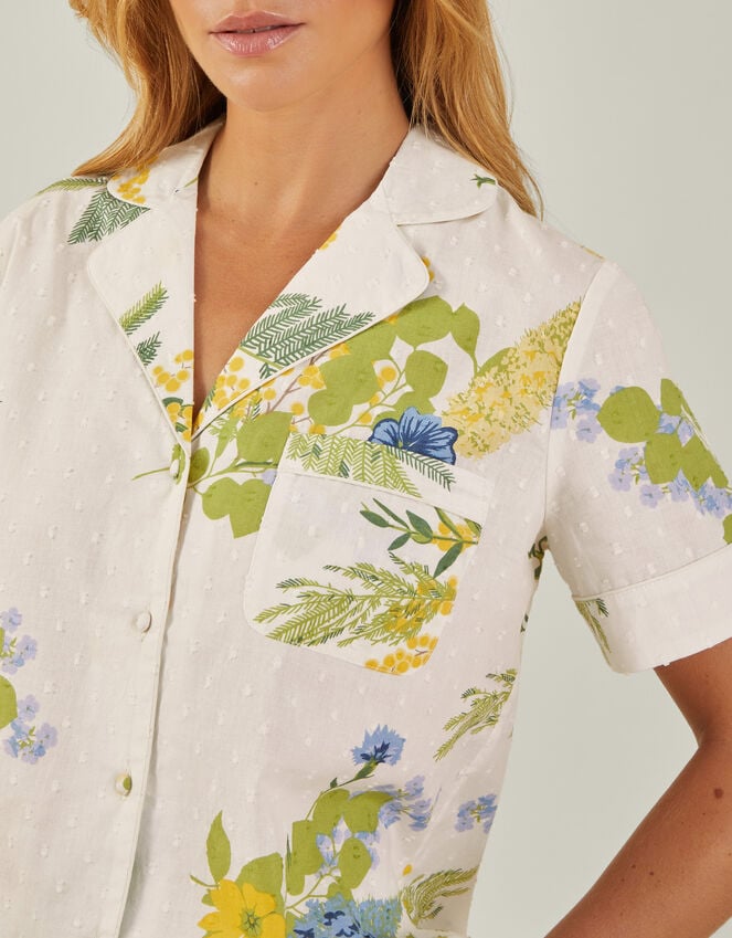 Accessorize Floral Print Short Pyjamas Set Ivory