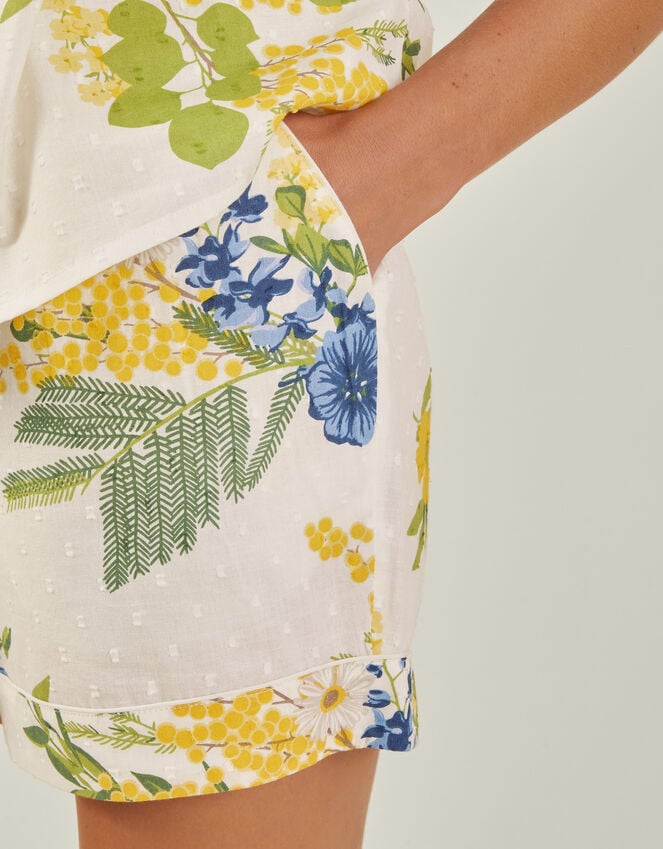 Accessorize Floral Print Short Pyjamas Set Ivory