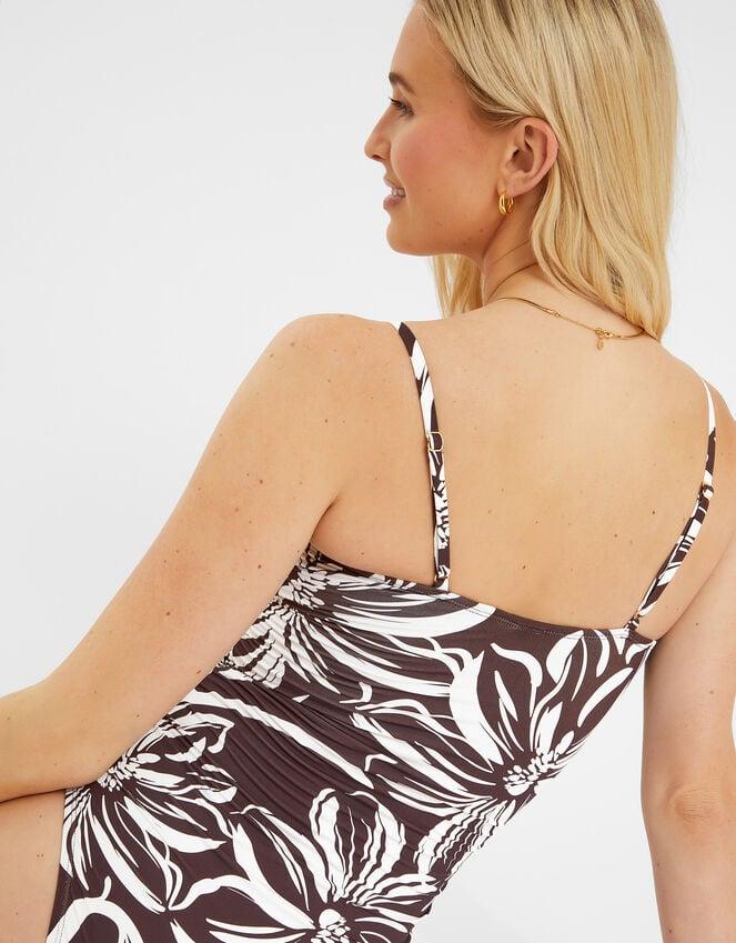 Accessorize Floral Print Swimsuit Brown