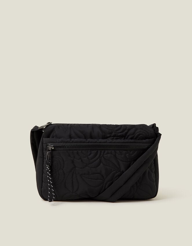 Accessorize Floral Quilted Camera Bag Black