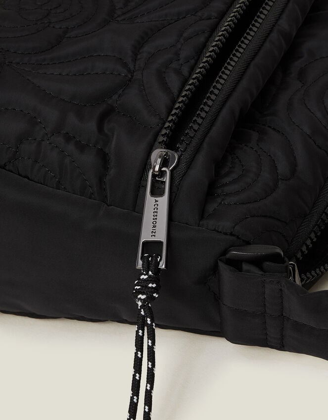 Accessorize Floral Quilted Camera Bag Black