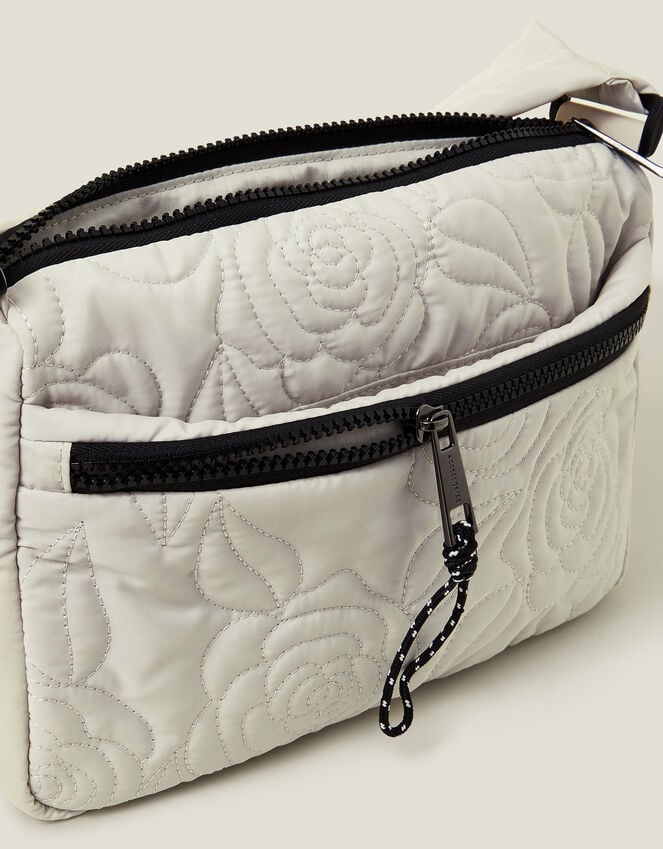 Accessorize Floral Quilted Camera Bag Cream
