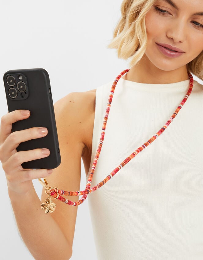Accessorize Flower Charm Cord Phone Strap