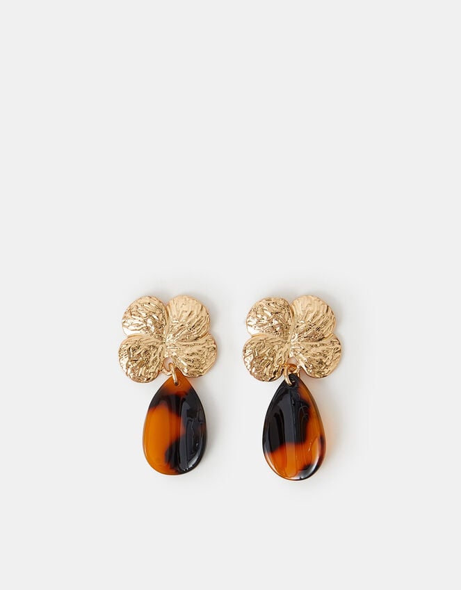 Accessorize Flower Tort Drop Earrings