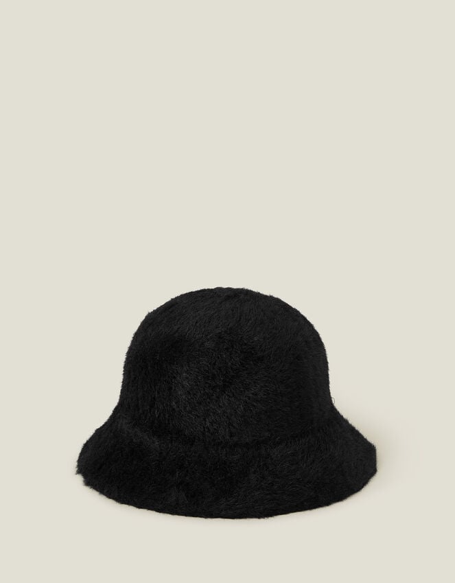 accessorize Fluffy Bucket Hat Black