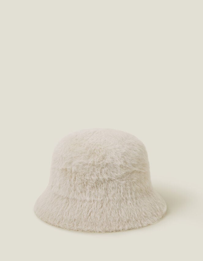 accessorize Fluffy Bucket Hat Natural