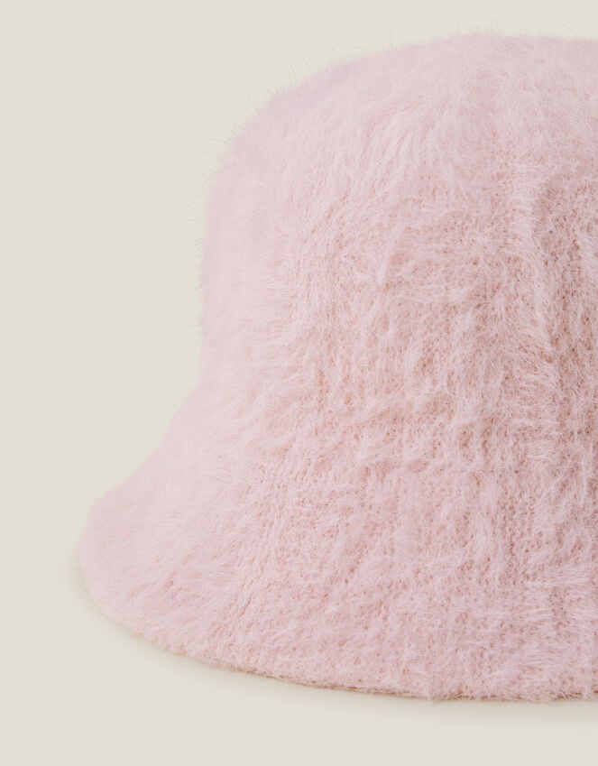 Accessorize Fluffy Bucket Hat Pink