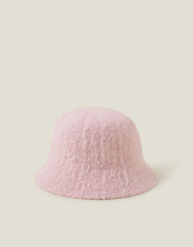 accessorize Fluffy Bucket Hat Pink