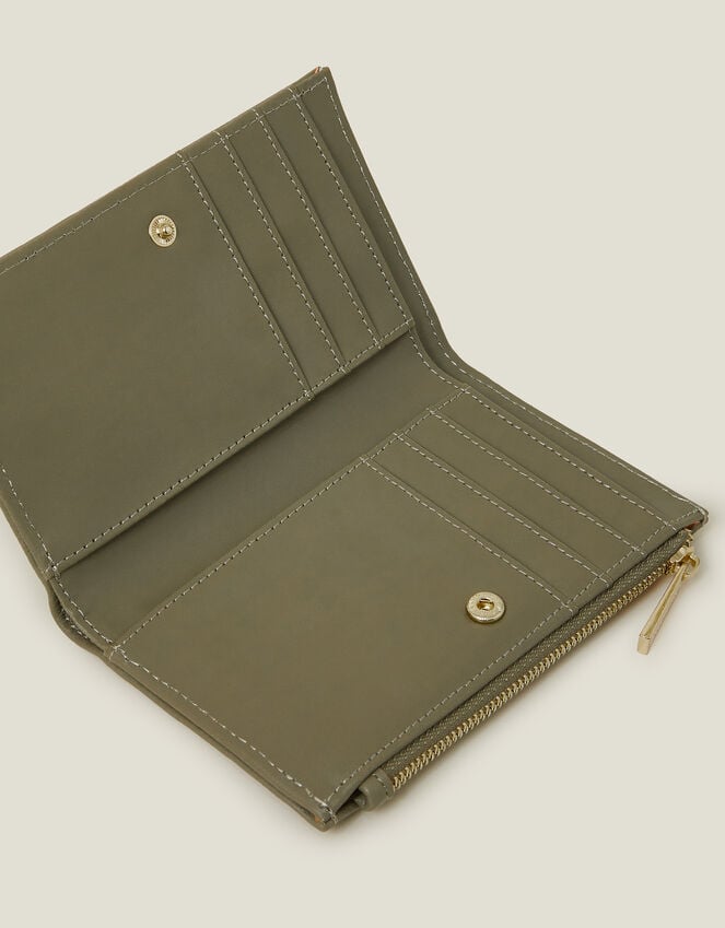 Accessorize Fold-Over Faux Leather Purse Green