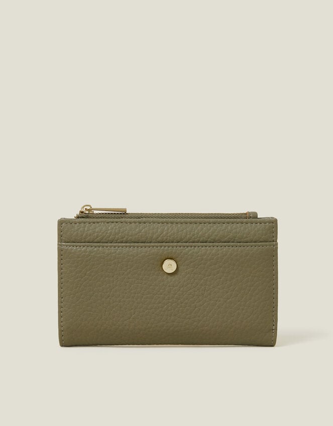 accessorize Fold-Over Faux Leather Purse Green