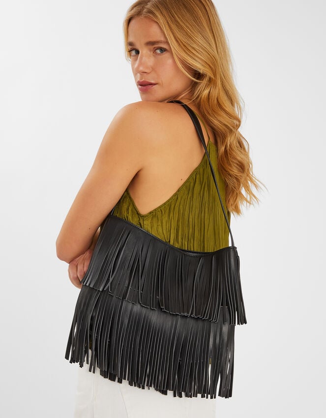 accessorize Fringe Shoulder Bag