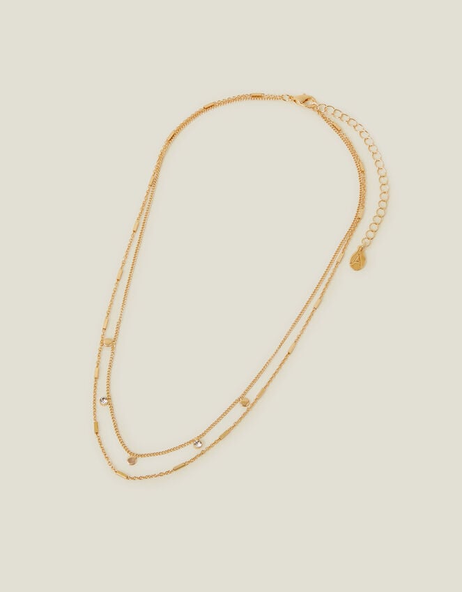 Accessorize Gem Disc Station Necklace