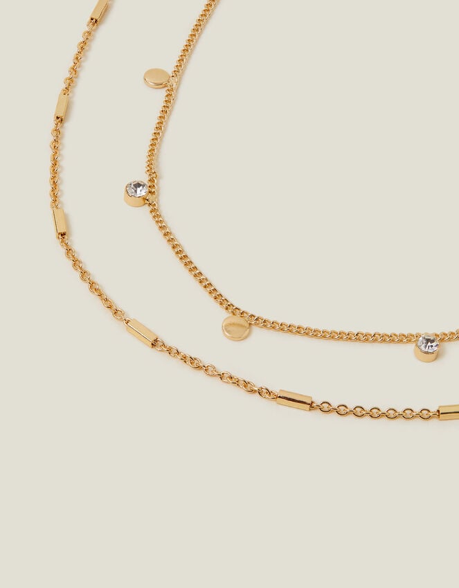 accessorize Gem Disc Station Necklace