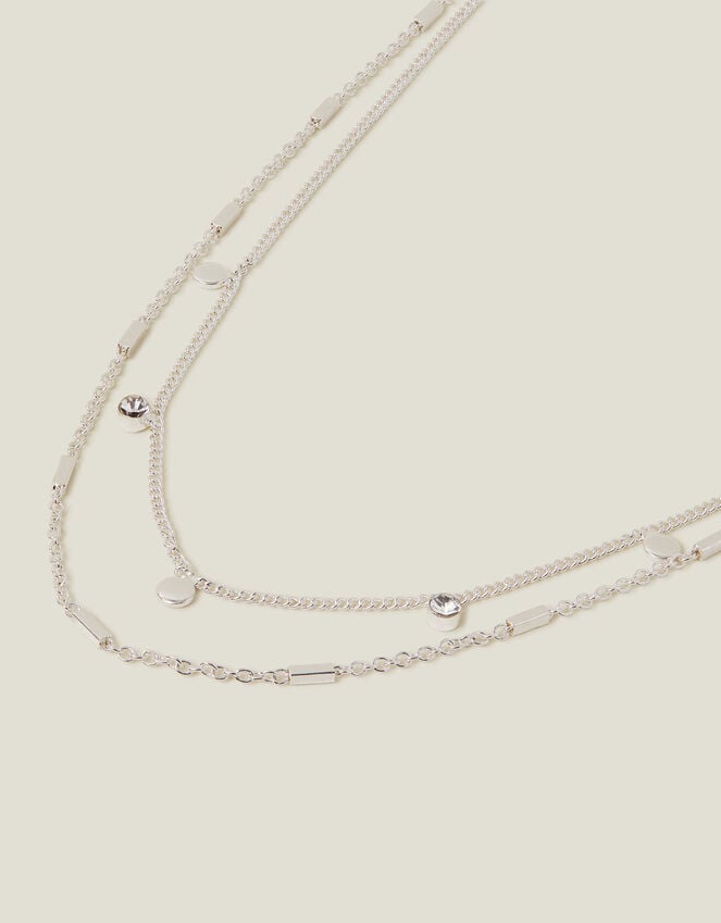 accessorize Gem Disc Station Necklace