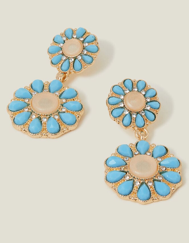 accessorize Gem Flower Drop Earrings