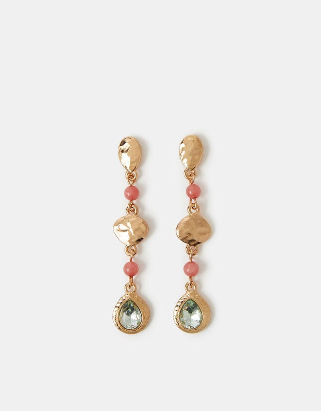 Accessorize Gem Long Drop Earrings