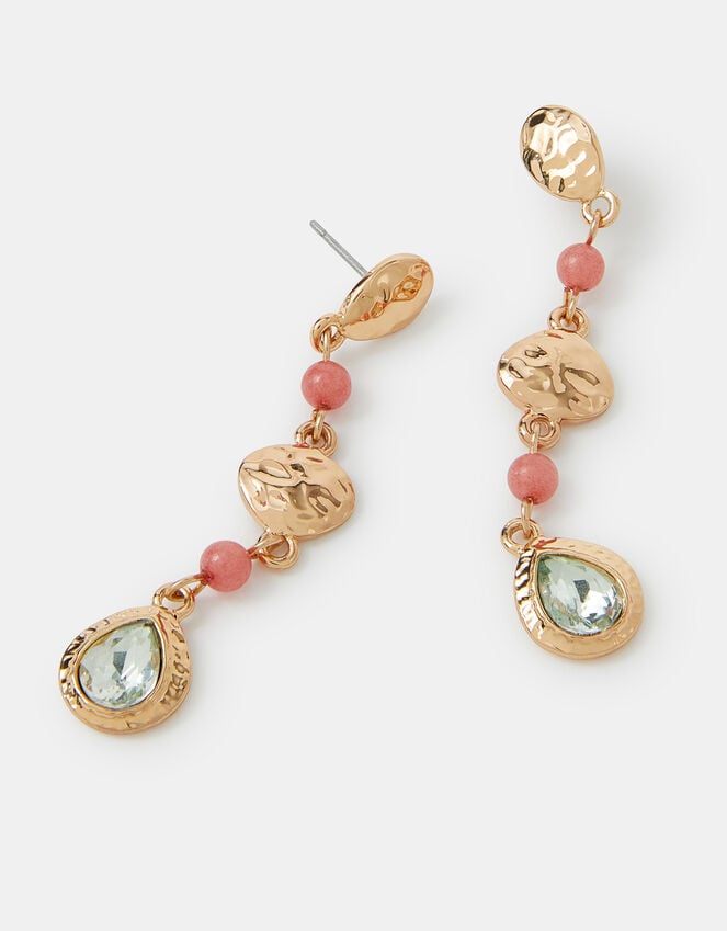 accessorize Gem Long Drop Earrings