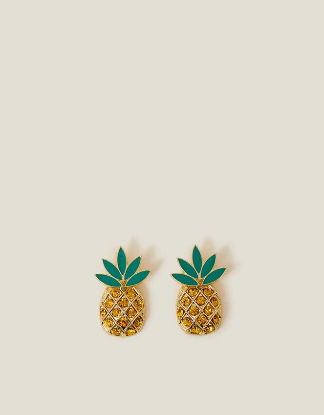 Accessorize Gem Pineapple Stud Earrings