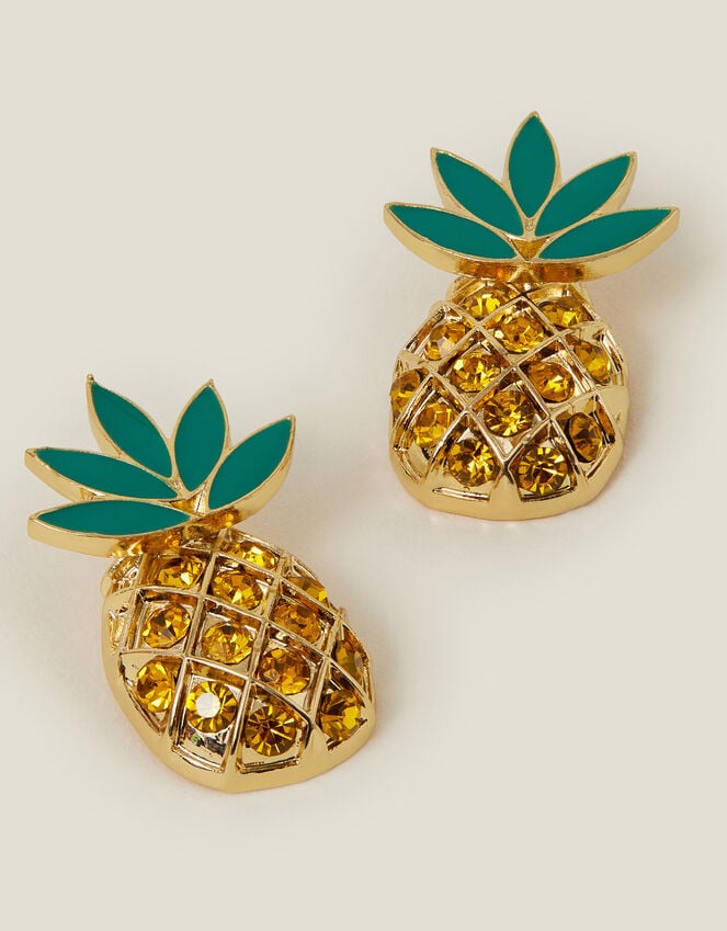 accessorize Gem Pineapple Stud Earrings