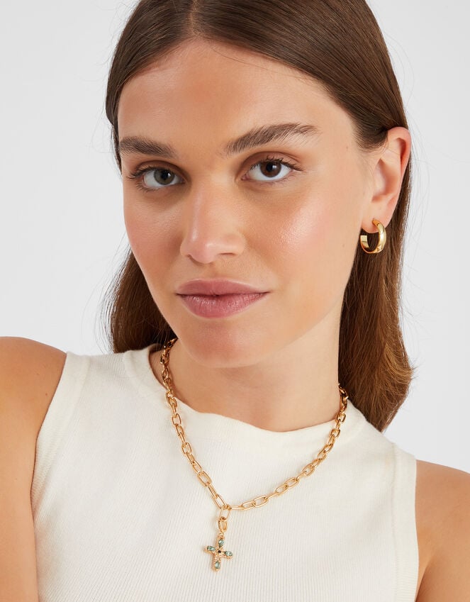 Accessorize Gemstone Cross Jewellery Charm