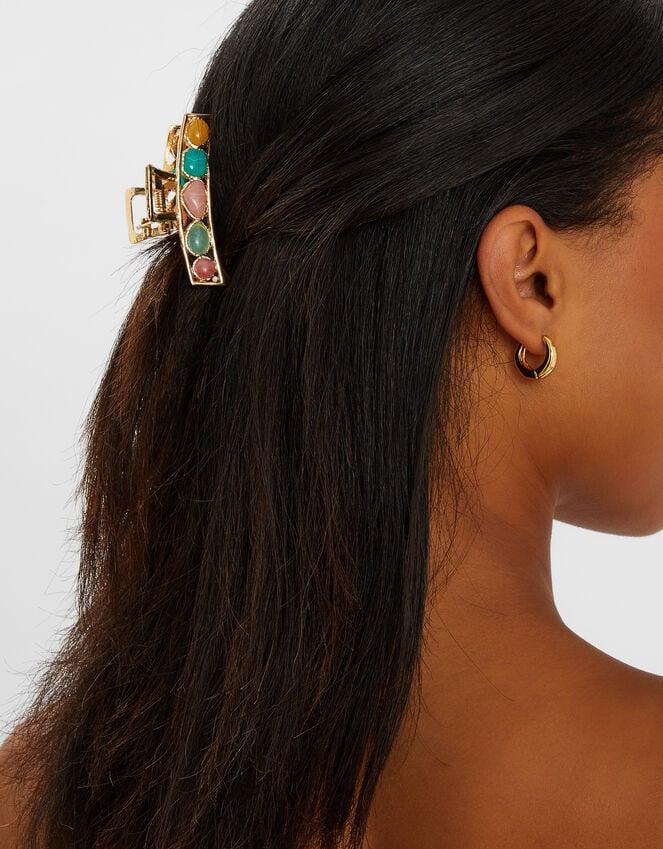 Accessorize Gemstone Metal Claw Clip