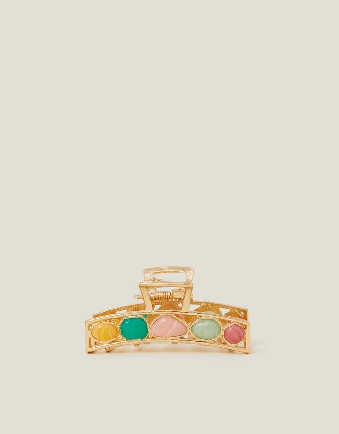 accessorize Gemstone Metal Claw Clip