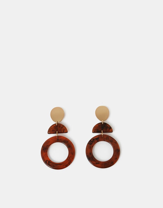 Accessorize Geometric Resin Drop Earrings