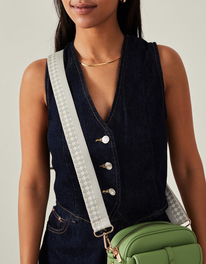 accessorize Geometric Webbing Bag Strap