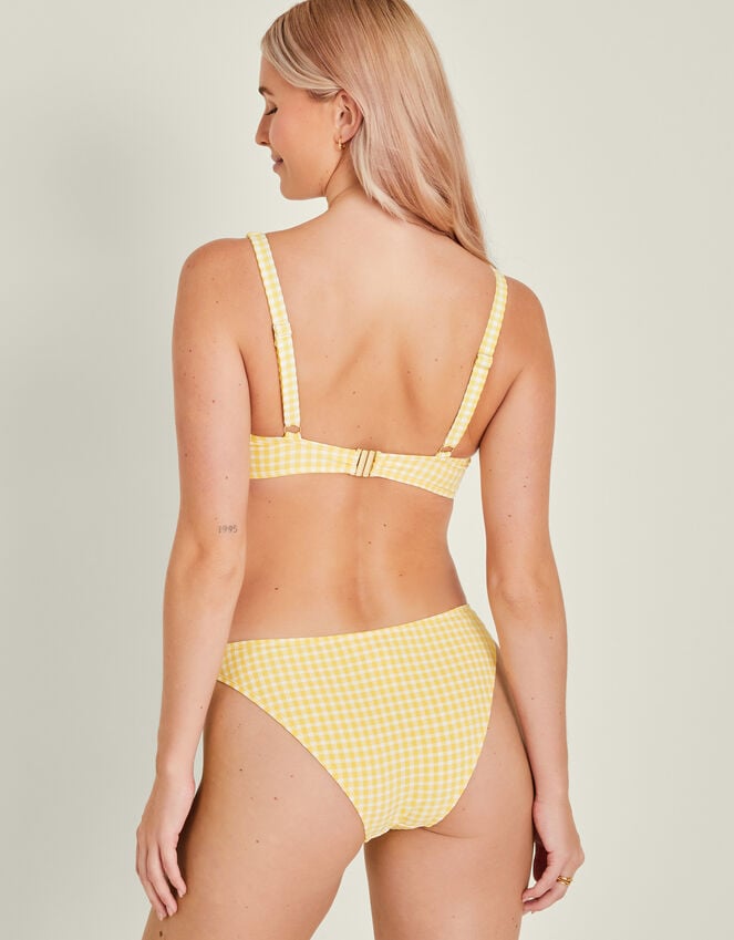 Accessorize Gingham Bikini Top Yellow